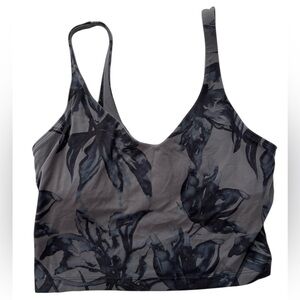 Lululemon align Floral Print Gray and Black cropped top